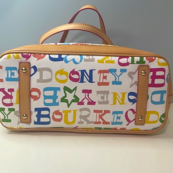 NWOT, Auth Dooney & Bourke large Bag/satchel, rainbow zipper, collectible - Picture 7 of 15